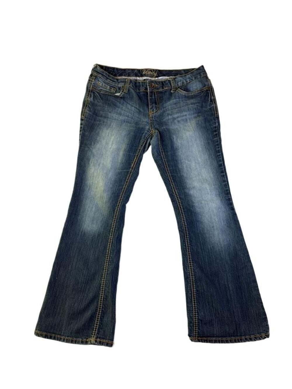 Vanity Womens 29W/29L Blue Denim Low Rise Flare Bootcut Jeans